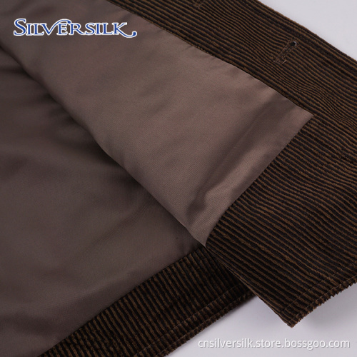 Solid Corduroy Brown Fancy Suit Vest Waistcoat Men